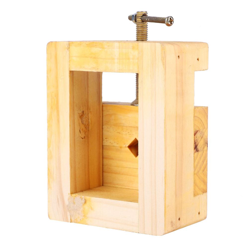 Wooden Mini Flat Pliers DIY Table Vise Stamp Clamp for Woodworking Carving (Large)