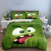 "Funny Green Cartoon Decoration Set" Soft Comfortable Duvet Cover Bedding Set Included 1*Duvet Cover & 2*Pillowcases gift