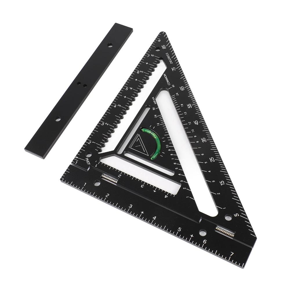 3pcs Black Carpenter Square High Precision Framing Square Precise Triangle Ruler Woodworking
