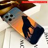 2DFlat Sunset Wolf Silhouette Phone Case All inclusive film hard iPhone case, compatible with iPhone 18 Pro Max 17 16 15 14 13 12 11