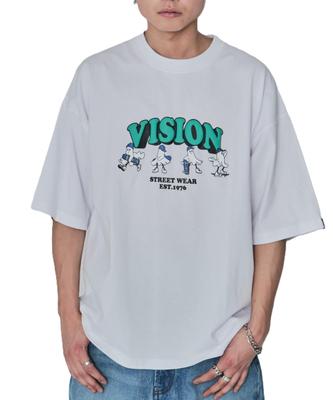 WEGO Kurzarm mit einem Geister-Skater Größe Weiß Herren Maßgefertigtes T-Shirt Grafik, M,