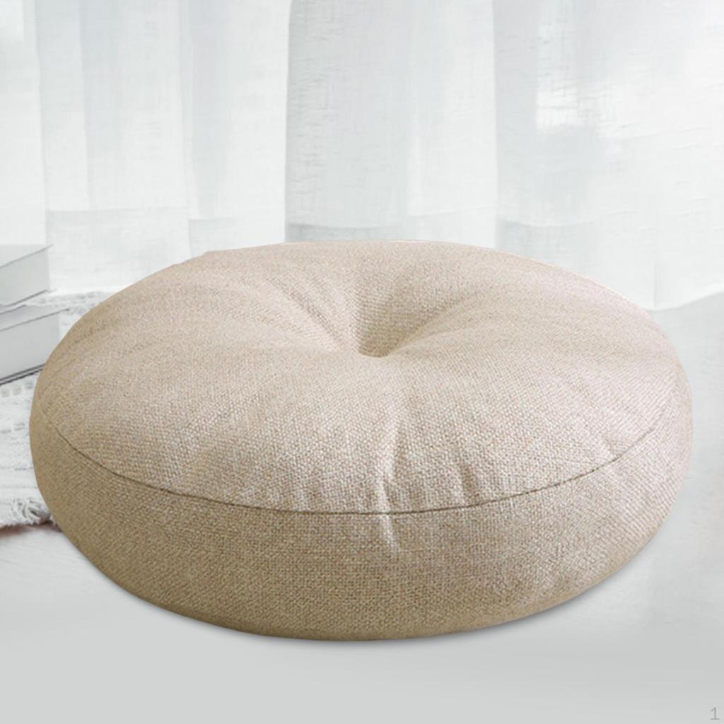 Floor Pillow Round Cushion Machine Washable Chair Pad for Yoga Prayer Sofa Bed Office