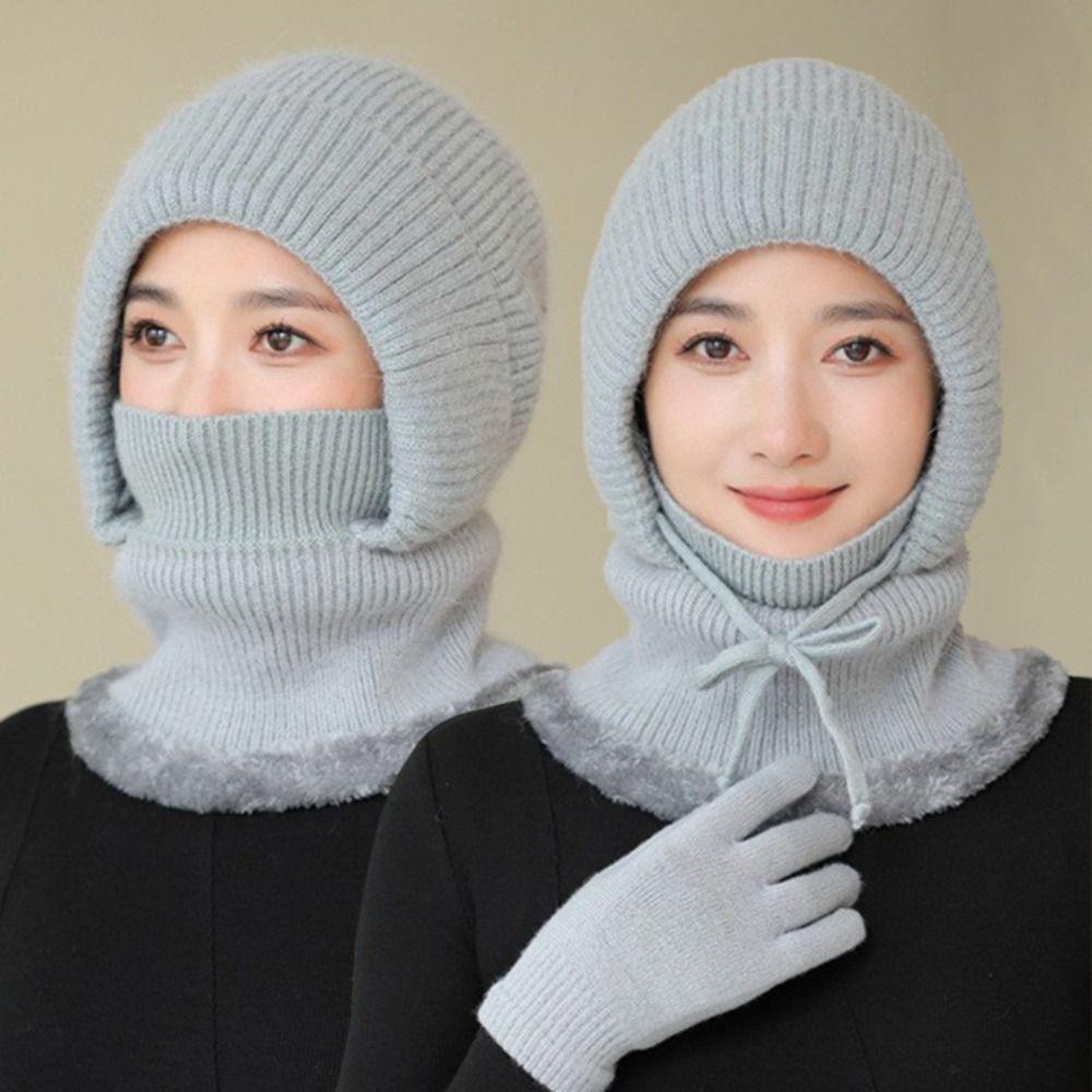 Winter Pullover Hats Keep Warm Ear Protection Cap Fashion Knitted Hat for Women