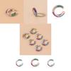 Trendy Colorful Rhinestone Alloy Ear Cuffs Chic Metal Earrings For Women