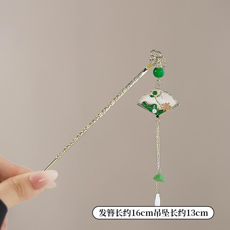 Chinesischer Stil Haarnadel für Frauen Vintage Blume Quaste Haarstab Exquisite Klare Florale Perle Haarnadel Schmuck Haarschmuck