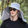 Sommerhut Herren Damen Wasserdicht Breitkrempiger Fischerhut Mit Nackenschutz, Outdoor Sonnenschutz Atmungsaktiver Angelhut Mit Netz