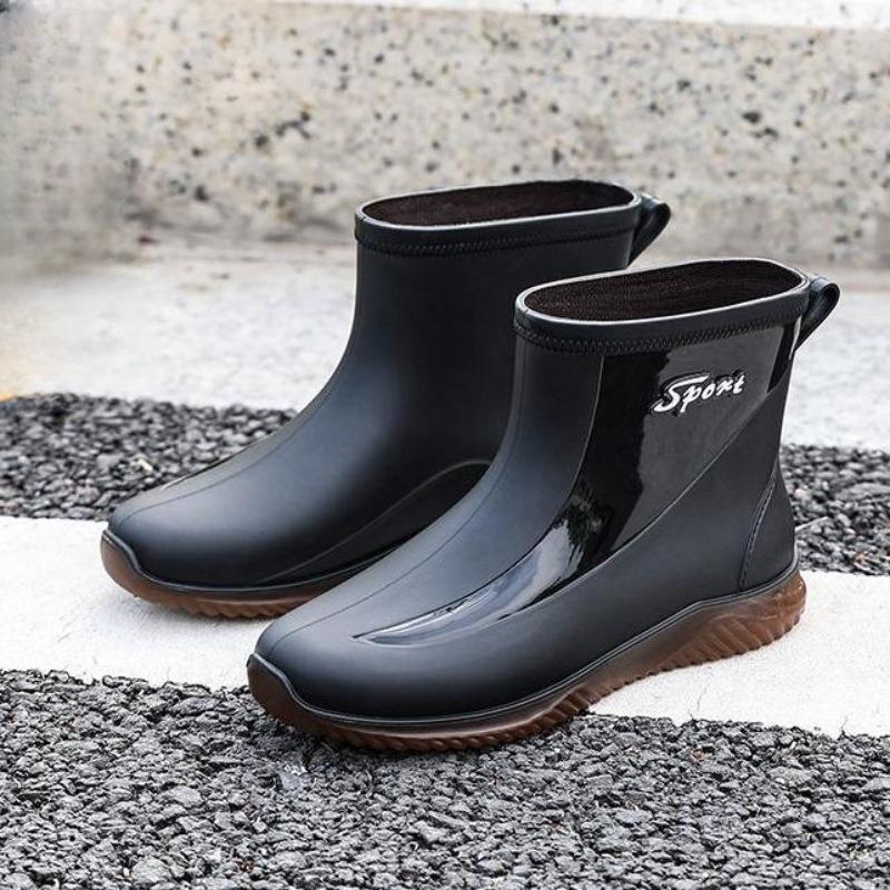 

Модные дождевые ботинки мужские короткие голенища утолщенная подошва рабочие водонепроницаемые ботинки короткие резиновые сапоги мужские водонепроницаемые ботинки резиновые ботинки рыбалка на вынос 44
