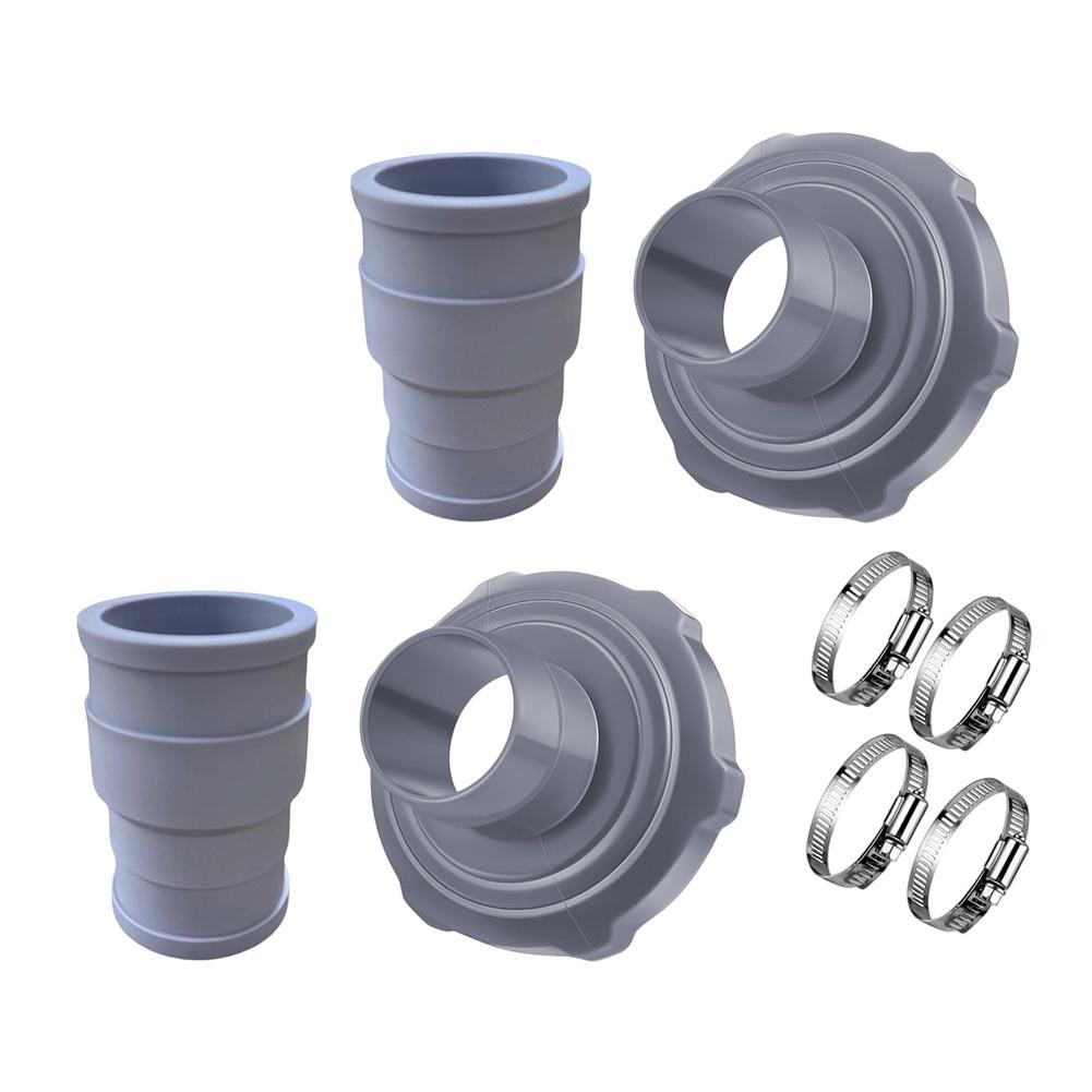 Connection Tubes With Clamps Adapter Kit For Intex Pool Vacuum Hose Adapter Pool Cleaning Tools Replacement Accessories