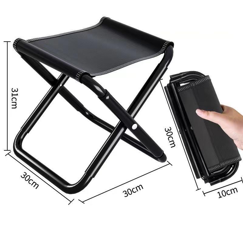 1pcs Portable Outdoor Fishing Folding Stool Travel Camping Chairs Thicken Oxford Cloth Stools Outdoor Gear Multi-scenario Application Picnic Stools