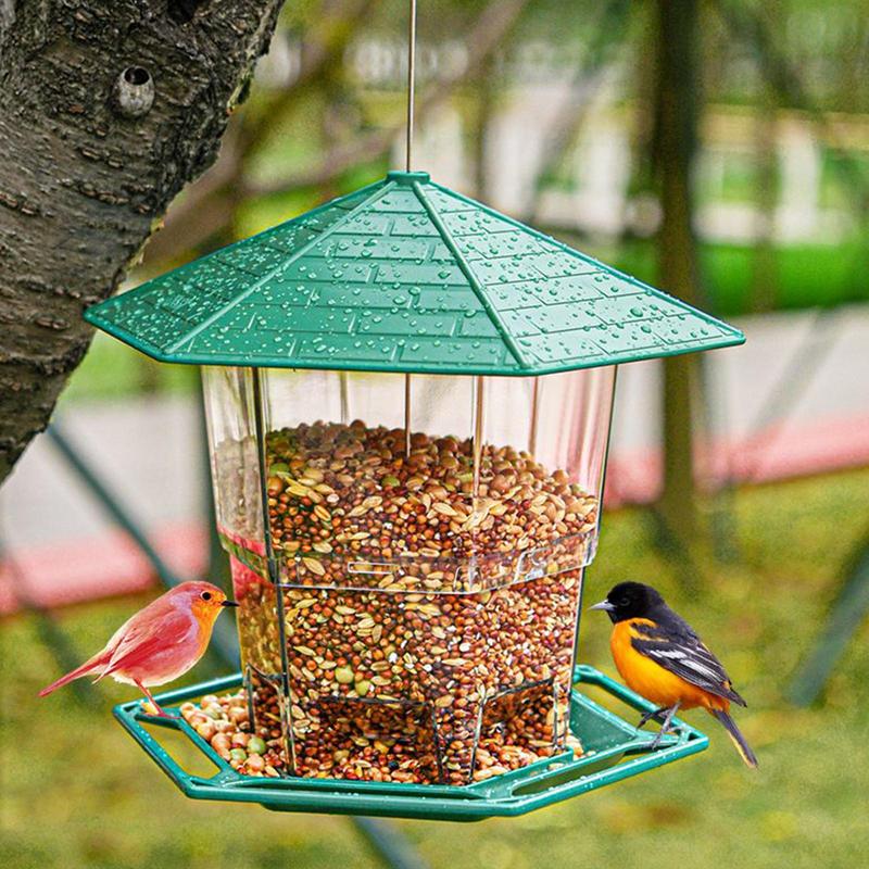 Outdoor Bird Feeders Foldable Hummingbird Birdhouse Feeder Large Capacity Weatherproof Feeding Station For Backyard Courtyards