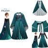 Kids Frozen Anna Cosplay Costume Dress Cloak Outfit Fancy Dress Party Roleplay