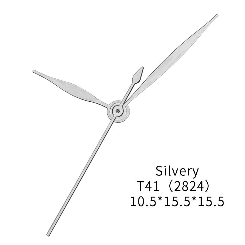 

10.5*15.5*15.5mm Watch Accessories Hand for Tissot T41 2824 8200 Movement Watch Needle Hands Black Gray Silver Rose Gold срібний