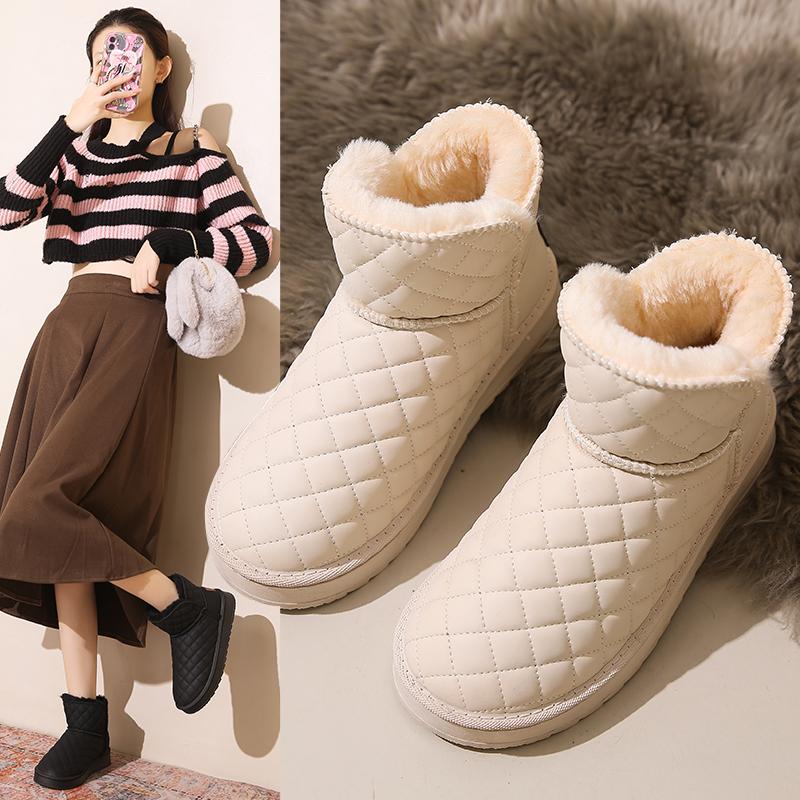 Winter Women'S Platform Snow Boots Fashion Thick-Soled Fleece-Lined Cotton Shoes For Woman Comfort Warm High-Top Boots For Women
