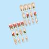 24PCS Artificial Nail Winter Snowflake Bows Design Artificial Nail For Professional Daily Use Manicure Fingernails
