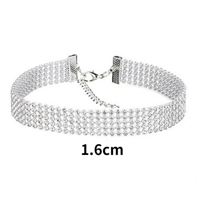Dámský evropský styl Náhrdelník Bundle Neck Element Módní Šperky Punk Hip Hop Náhrdelník Náhrdelník Intarzie Štrasový límec Dárek
