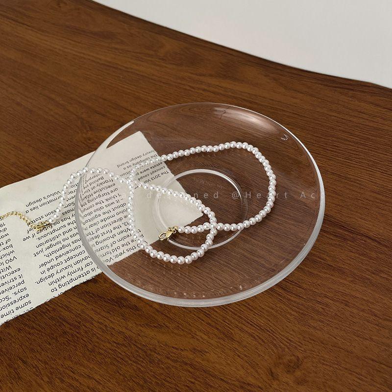 

Fver Same Style Women Small Delicate Pearl Stud Earrings 4mm pearl necklace