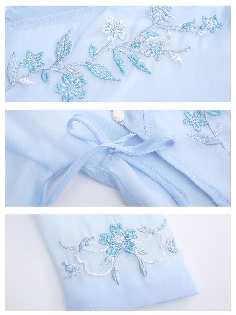 Kids' Hanfu Autumn Performance Costume Set: Tang Suit Robe & Pouch for Boys and Girls (2023)