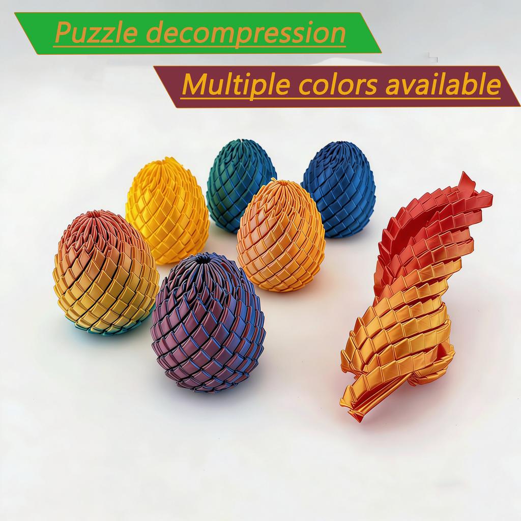 3D Printed Dragon Egg Stress Reliever Toy - Creative Prank Gift Party Ornament Gentle Twisting Motion Children'S Plaything