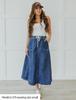 2026 Spring Y2K Drawstring Washed Denim Half Skirt - Casual & Elegant