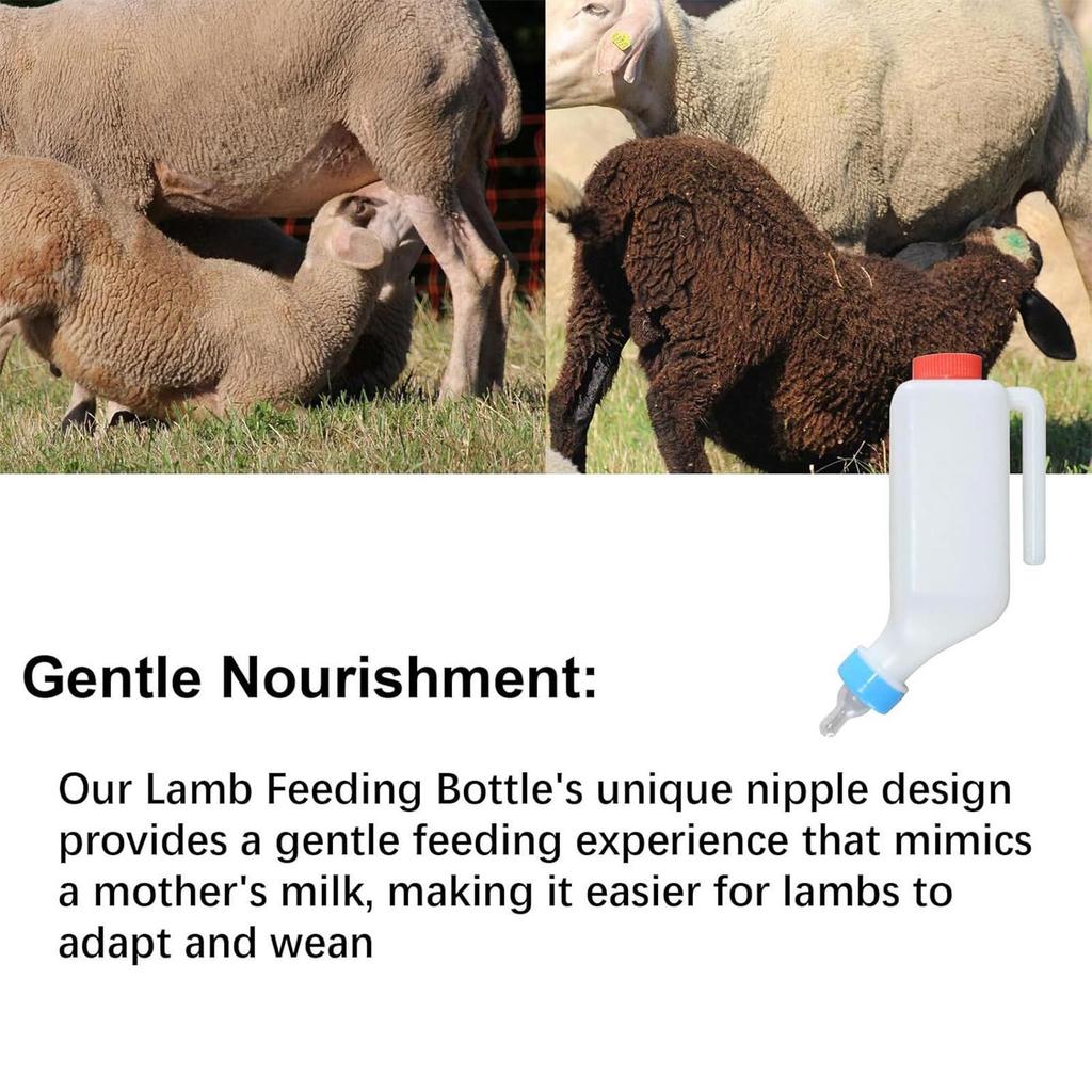 Ziegenmilch-Flasche mit Sauger Tragbare Kälber-Trinkflasche für Lamm Kalb Ochsen Nutztiere Viehbedarf