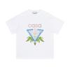 Casablanca Unisex Short Sleeve T-Shirt With Cosmic Castle Letter Print Loose Fit Cotton Tee