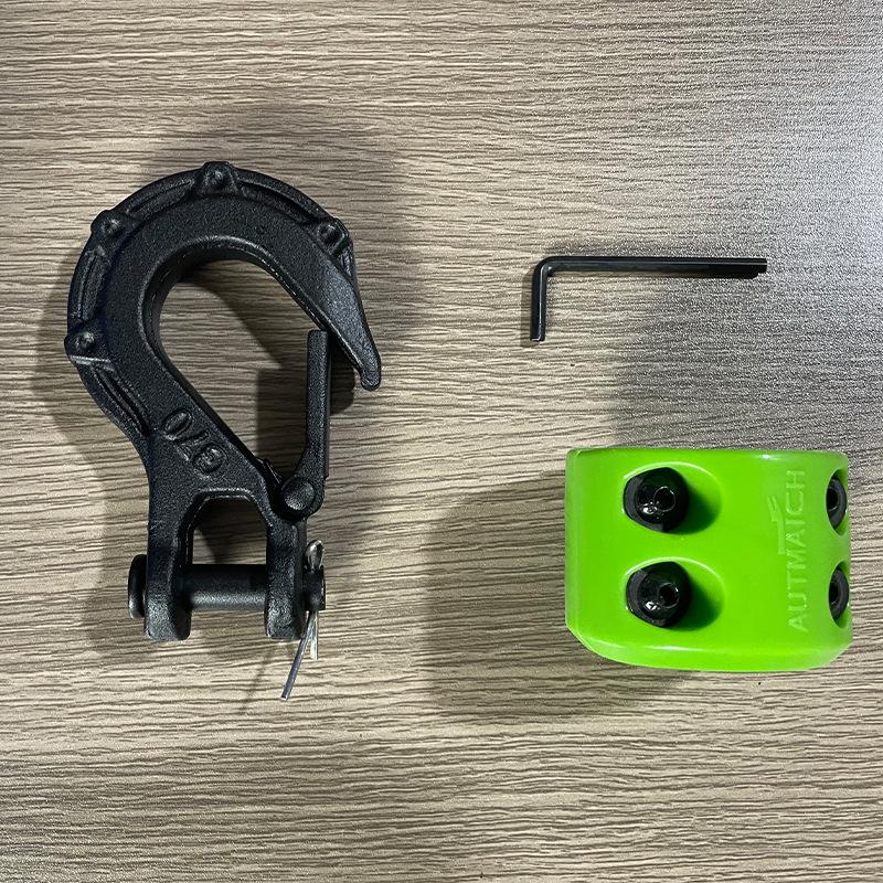 Forged Trailer Hitch Rubber Plug with Shaped Winch Hook & Hex Wrench