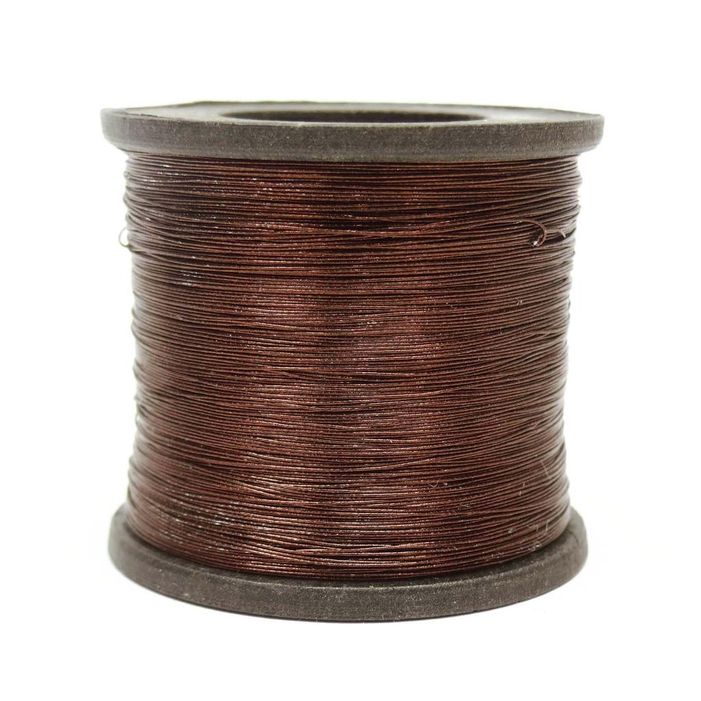 Lot Of 5 Pieces Polyamide Brown Spool Quilting Machine Stitching Metallic