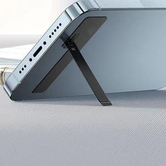 Phone Stand Foldable Self-adhesive Non-deformable Stainless Steel Not Effect Phone Using Lazy Phone Bracket Mobile Phone Accessories