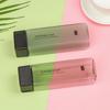 Square Water Bottle Plastic Clear Cup Leakproof Frosted Water Bottle Portable Drink Jug Practical PP Material Bottle with Straw