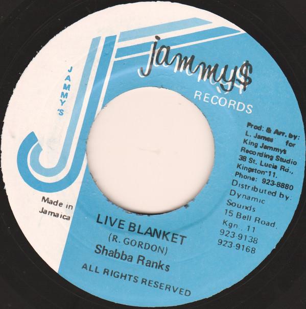 

7inch Record SHABBA RANKS - Live Blanket NONE Jammy s Records Jamaica Reggae, Ska & Dub Used