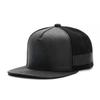 Hip Hop Blank Black Leather Adult Sun Hat Hip Hop Baseball Hat Wholesale