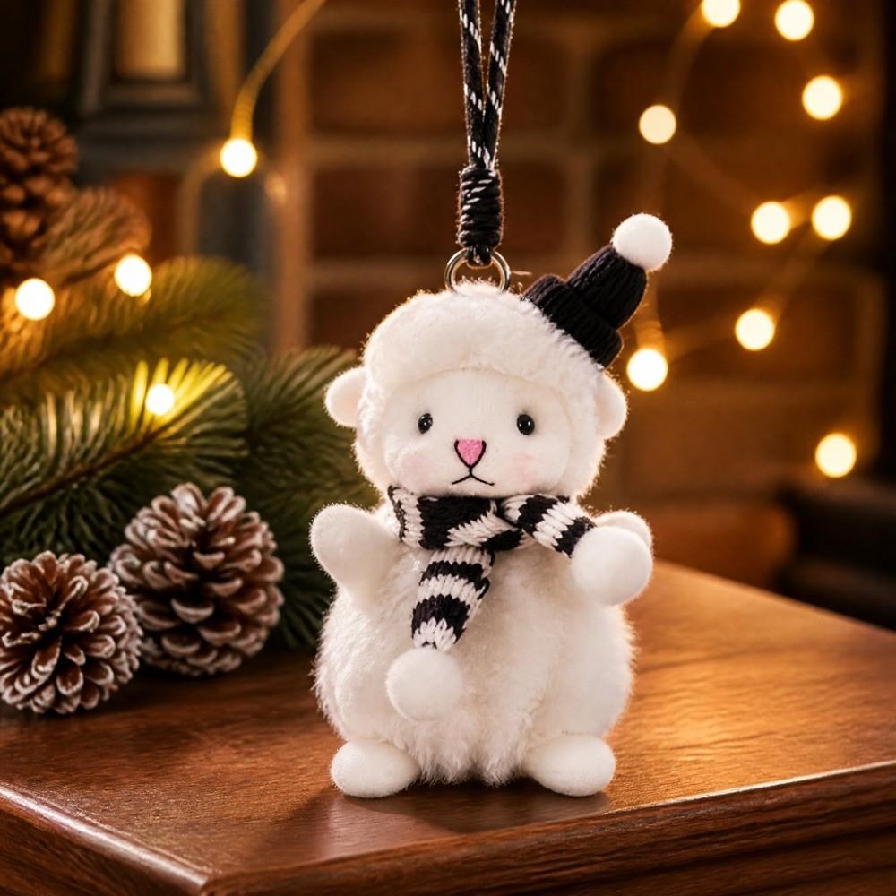 Bag Hanging Sheep Plush Doll Ornaments Fluffy Lamb Pendant Sheep Plush Keychain Birthday Party