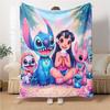 1Pc Lilo Stitch Adventure Blanket Soft Throw Blanket For Home Bedroom Bed Sofa Travel Office Solid Christmas Blanket