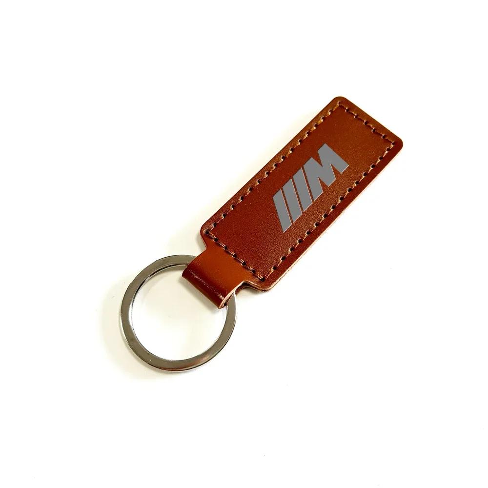 BAAQ1 Car Sticker 2026 Hot 2025 Suede Leather Car Logo Keyring BMW M Keychain Key Chain Ring For BMW M E46 E90 E60 E91 F20 F30 E39 E36