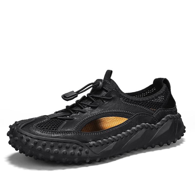 Fashion Trendy Big Size Mesh Men's Shoes 38-48 Summer Breathable Knit Sneakers Casual Shoes Cushioned Gym Training Shoes for Wide Feet