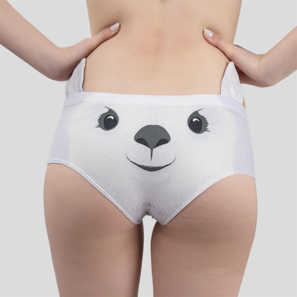 3D Ohren Damen Unterwäsche Kleiner Fuchs Shiba Inu Schwein Schaf Bedruckte Bequeme Damen Slips Atmungsaktive Mädchen Slips Damen Mädchen