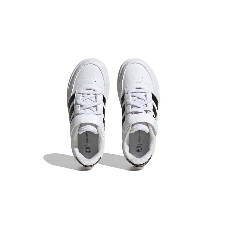 Adidas Neo Breaknet 2.0 Synthetic Leather Non-Slip Wear-Resistant Low-Top Kids Skate Shoes Kids Sneakers White Black HP8963