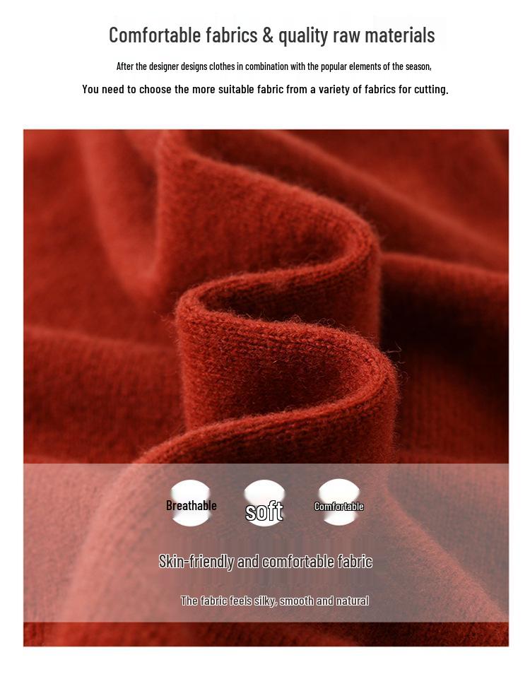 2025 Women's Luxury Wool Cardigan Sweater: Elegant Wear for Middle-Aged & Elderly