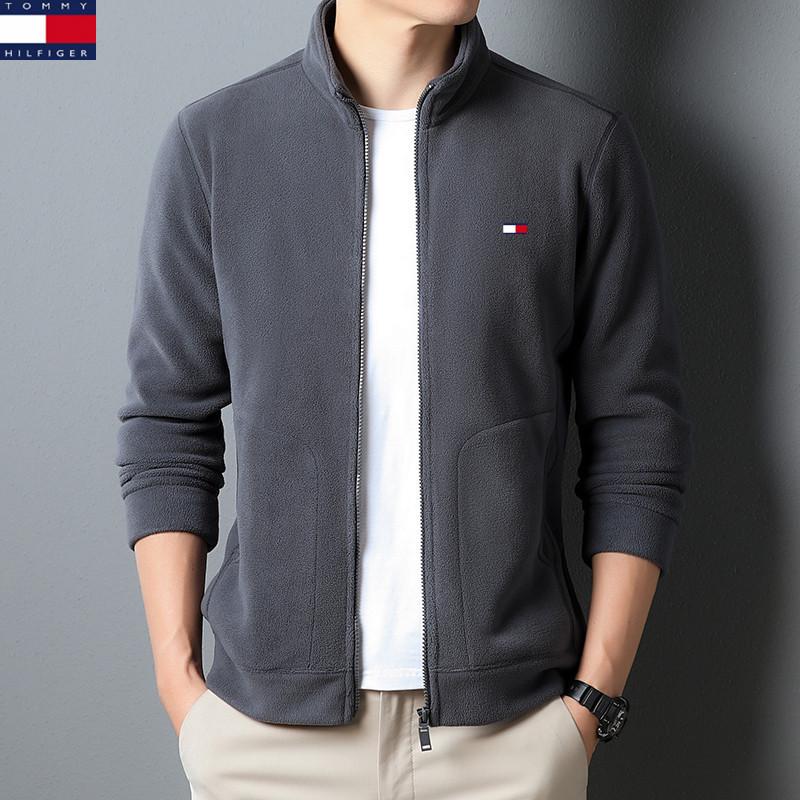 Tommy Polar Fleece Double-Sided Velvet Warm Casual Jacket for Men