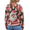 Suéter Navideño para Mujer Suéter Navideño Lindo Divertido Otoño e Invierno Manga Larga Suéter de Punto