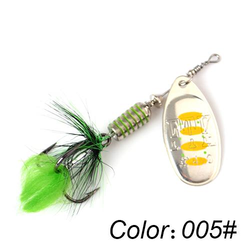 1pc Spinner Köder 7,5g 12g 17,5g Harte Löffel Bass Lockt Metall Angeln Locken Mit Feder Drillinge für Hecht Angeln