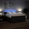 Box Spring Bed with Mattress Black 180 x 200 cm Fabric