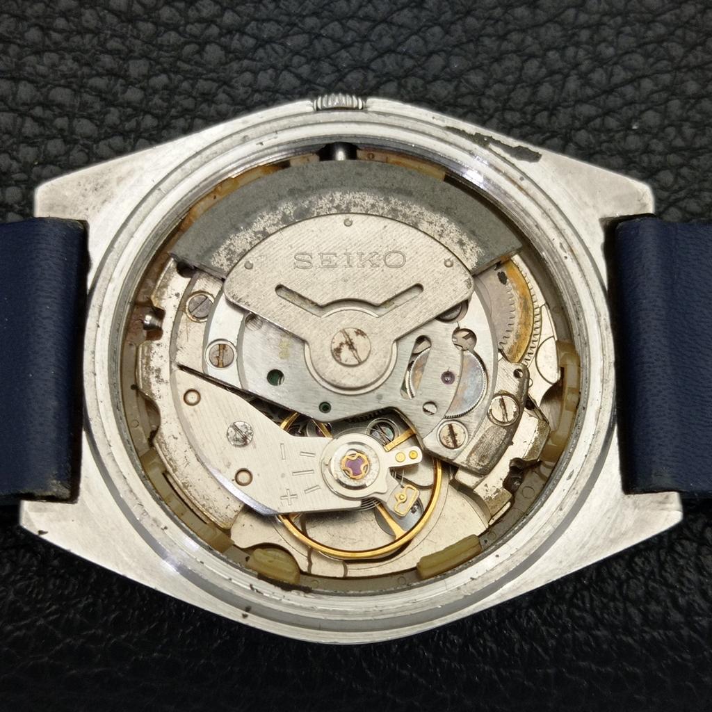 VINTAGE SEIKO 5 AUTOMATIC 6309A JAPAN MENS BLUE COLOR DIAL WATCH a701482-5 R206b-a701482