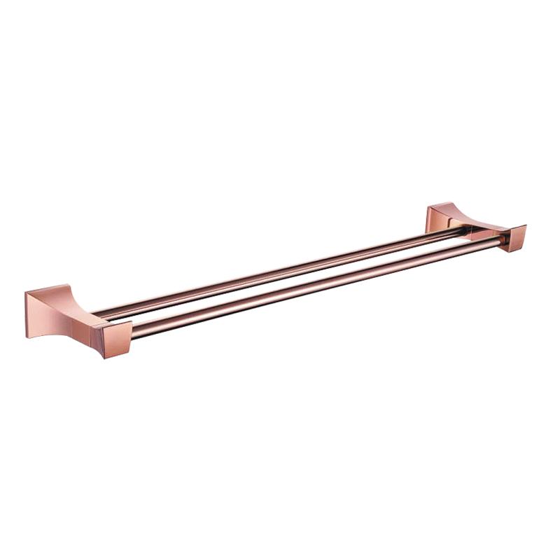 Square Paper Holder Robe Hook Towel Bar Ring Glass Rack Soap Holder Toilet Brush Holder Tumbler Rose Gold Bathroom Accessories