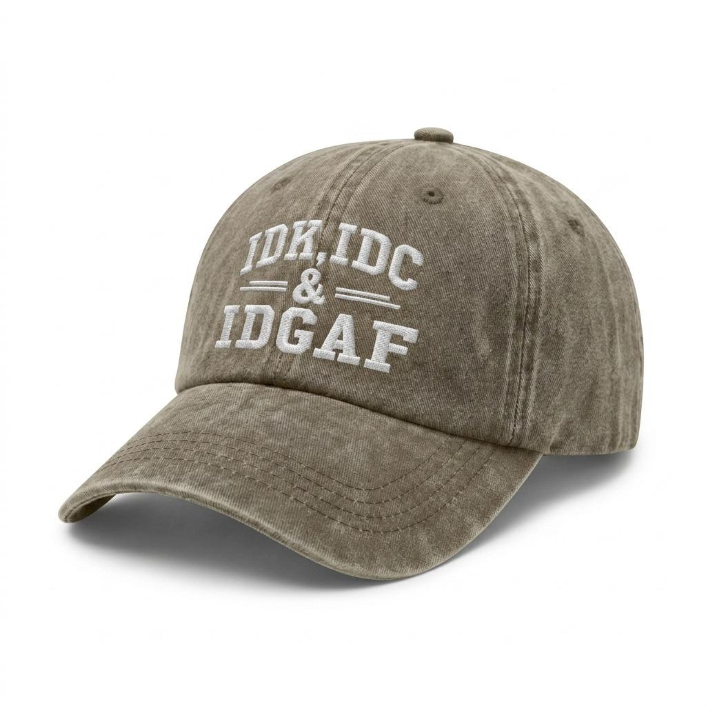 Letter embroidery washed baseball cap popular cap new washed old hat