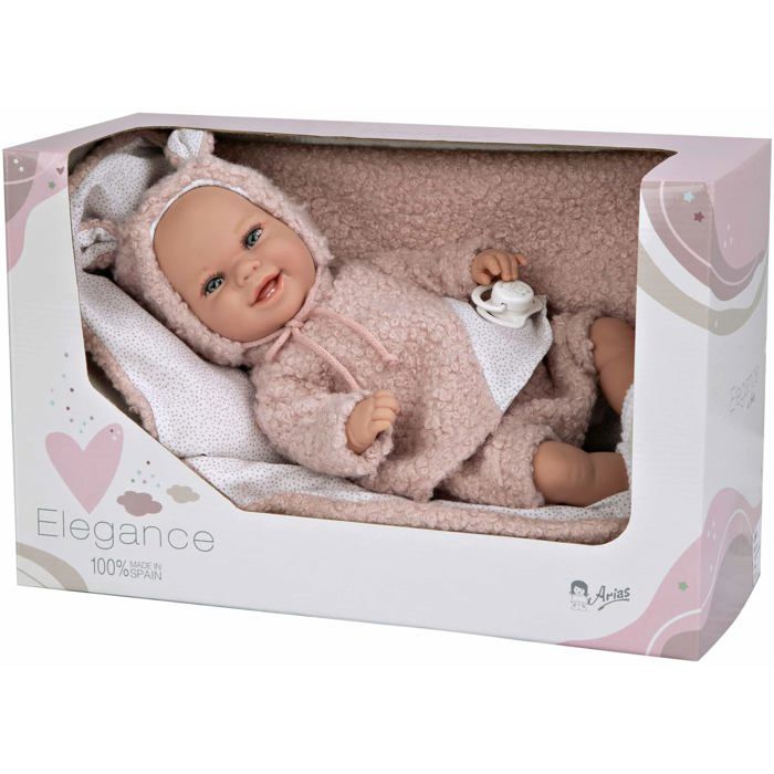 Babyto Puppe mit Decke - Arias - 35 cm - Weichkörper - Vinyl-Extremitäten - Mehrfarbig - 56 Einheiten - Modern
