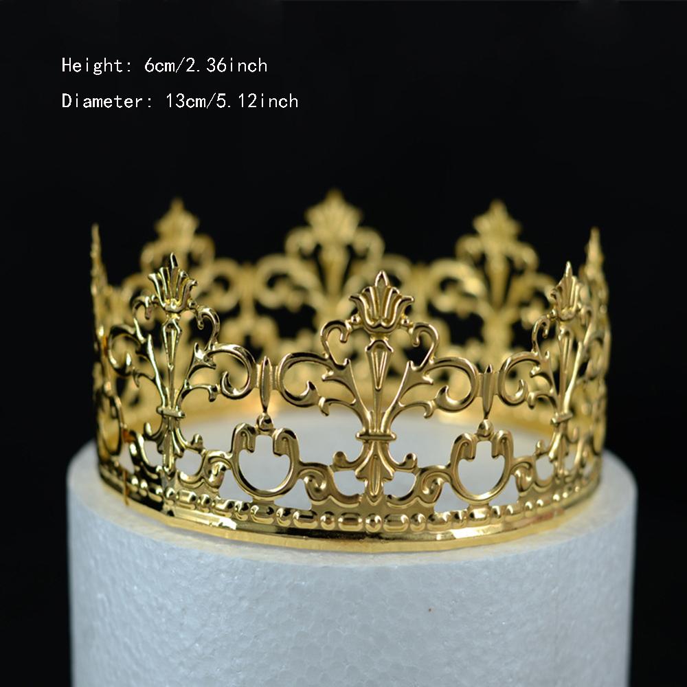 1pc Crown Cake Topper Decoration Elegant Wedding DIY Cake Birthday Wedding Party Decorating Baking Decoration Supplies