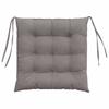 Seat Cushion Set 4 Pcs Taupe 40 X 40 X 6 Cm Fabric