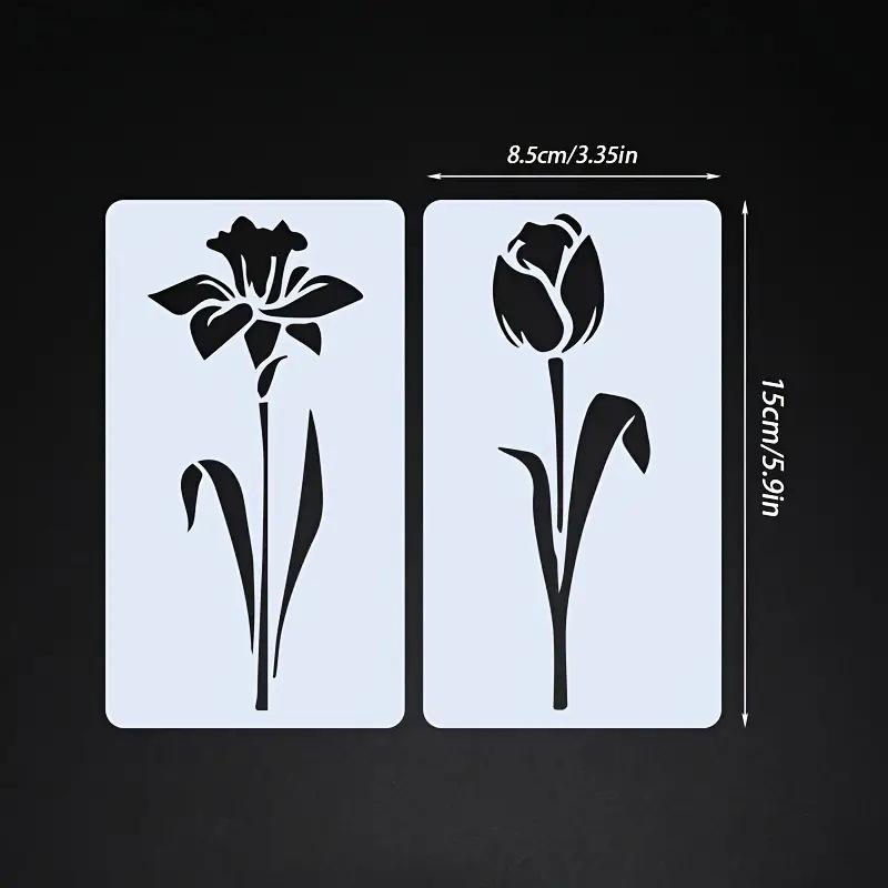 Nový styl, 6 listů, Šablona jedné květiny, Květinové téma, Šablona pro dětskou malbu, Vynikající vzory, Kreativní malba, Domácí dekorace