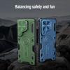 For Samsung Galaxy S25 Ultra Case NILLKIN CamShield Armor Prop Flip Lens Bracket Case with Kickstand for Samsung S25 Ultra Cover